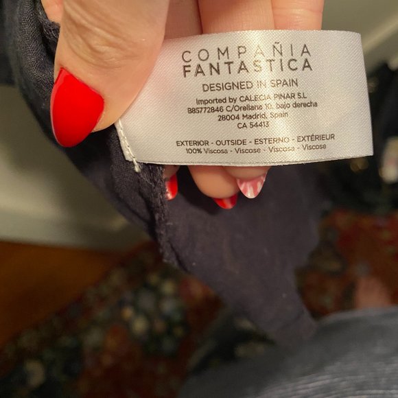 Black and white mini a-linet shirt dress Abstract Dots - Picture 4 of 5